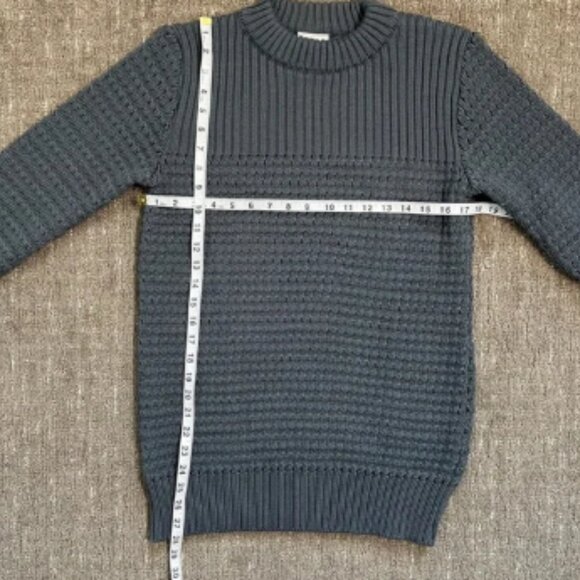 S.N.S. HERNING Knitwear Gray Crewneck Wool Knit Sweater Size Small - Picture 8 of 8